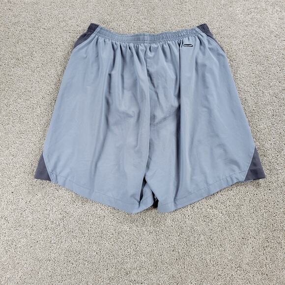 Nike Womens Dri Fit Shorts M Blue Gray Brief Lined Gym Running Active Pull On - Picture 2 of 12